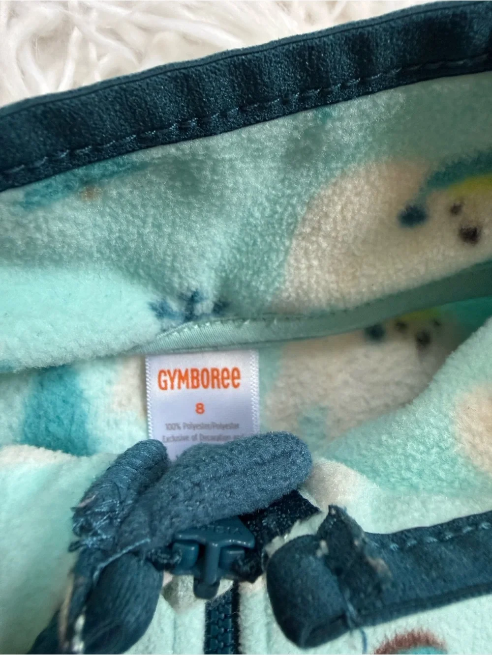 Gymboree Blue Fleece Pullover with Polar Animal Print